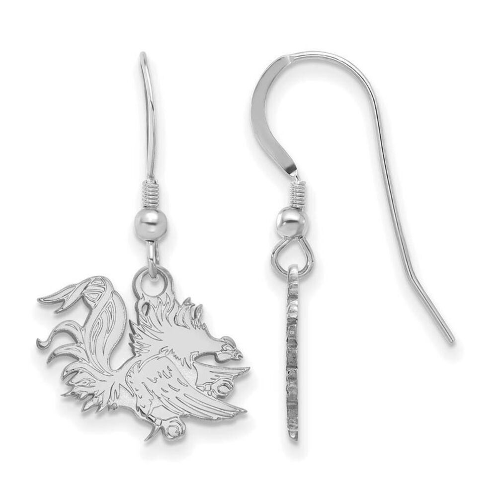 Sterling Silver U of South Carolina Small Mascot Dangle Earrings